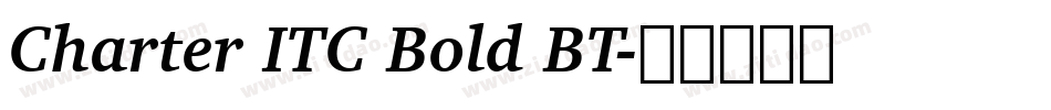 Charter ITC Bold BT字体转换